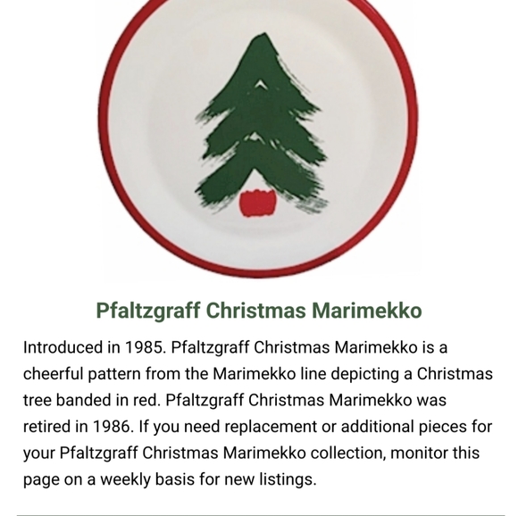 Marimekko + Pfaltzgraff 1985 Christmas Tree🎄 4 bowl set *rare* - Picture 9 of 9